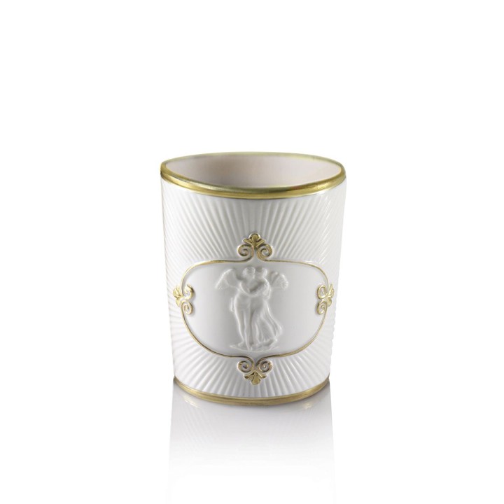 Amalfi White & Gold Bathroom Set