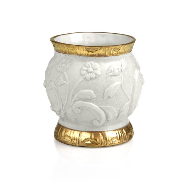 Taormina White & Gold Bathroom Set