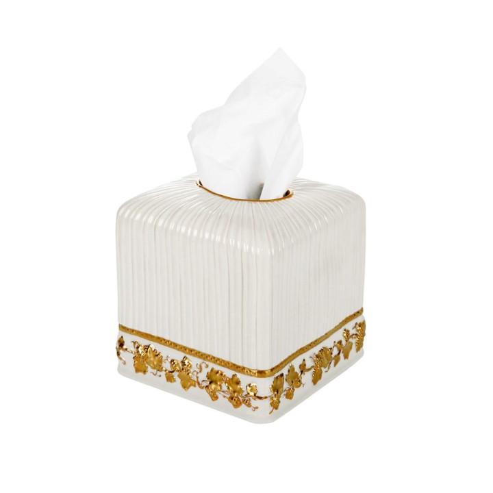 Empire White & Gold Bathroom Set