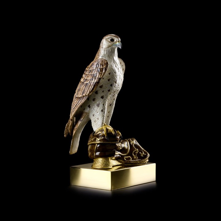 Saker Falcon - Brown & Gold