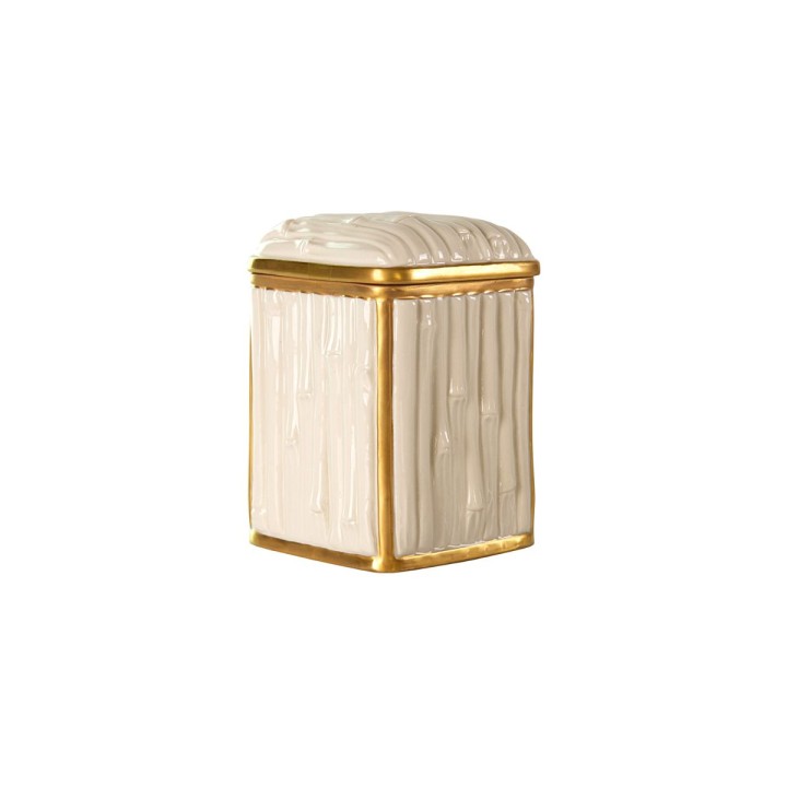 Bamboo White & Gold Bathroom Set