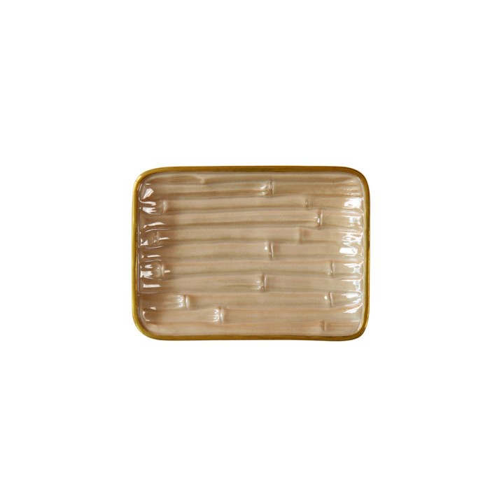 Bamboo Caramel & Gold Bathroom Set