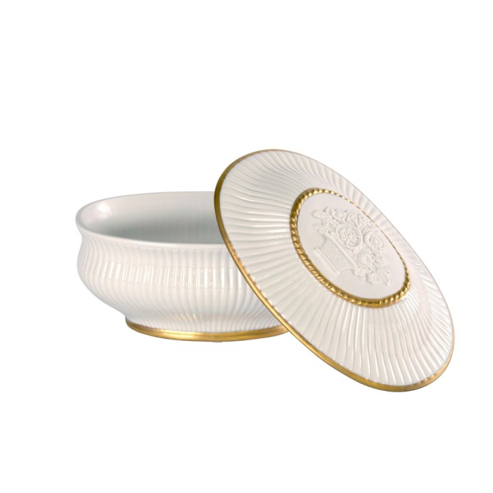 Caravaggio White & Gold Bathroom Set