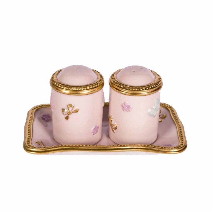 Butterfly Pastel Pink Salt & Pepper Set