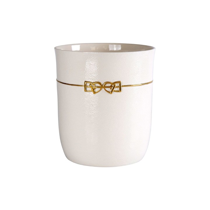 Dressage White & Gold Bathroom Set