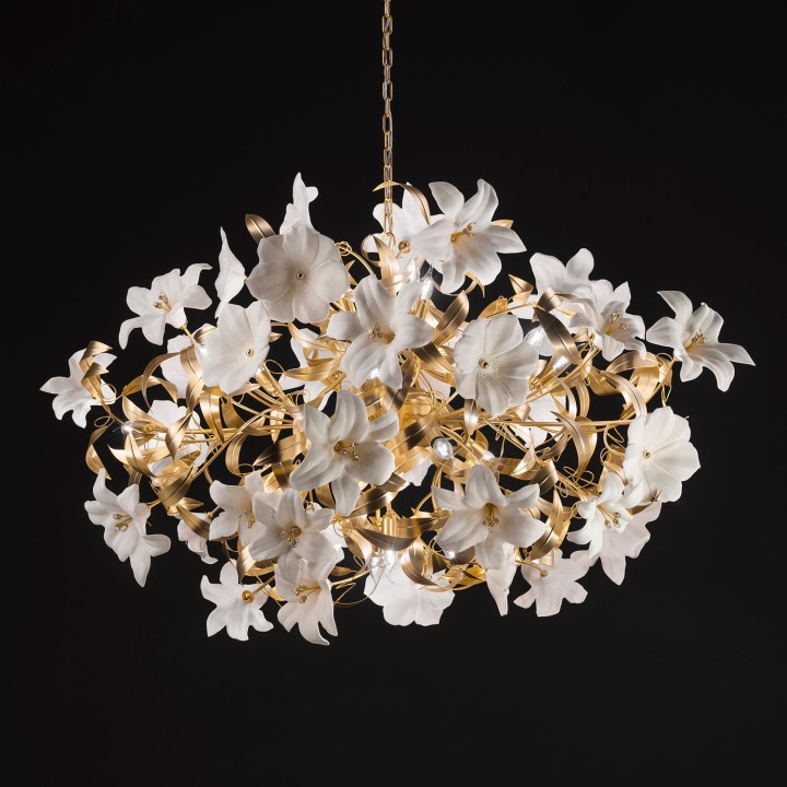 Eden Garden Chandelier by Thomas Fuchs - White & Gold