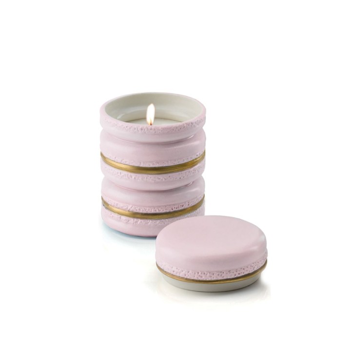 Chantilly Baby Macarons Scented Candle - Pink & Gold