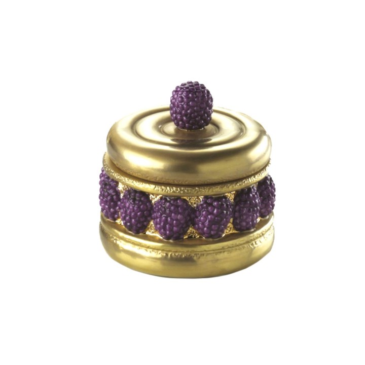 Chantilly Ispahan Cake Scented Candle - Gold & Fuchsia