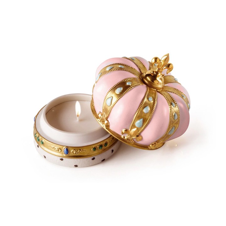 Crown Scented Candle - Pink & Gold