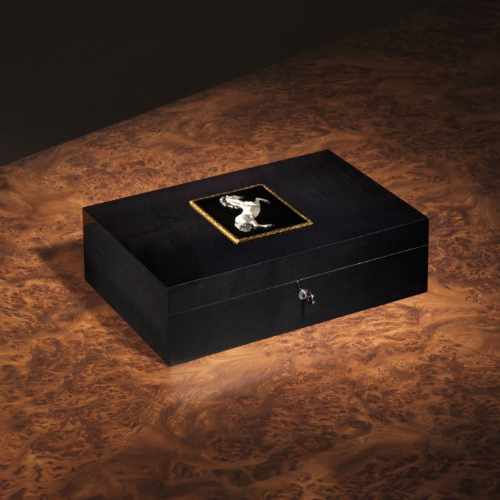 Tornado Humidor 110 Cigars - Grey & Gold