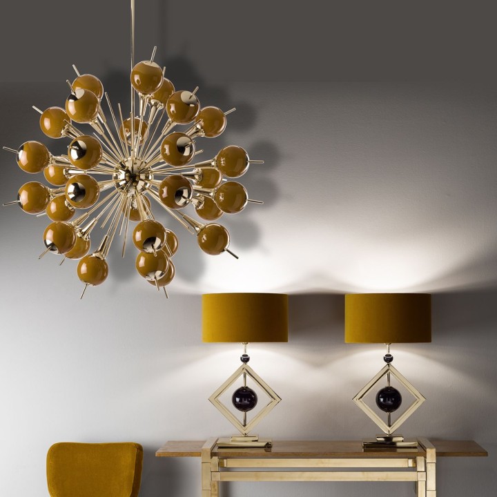 Vega 30 light Chandelier - Amber