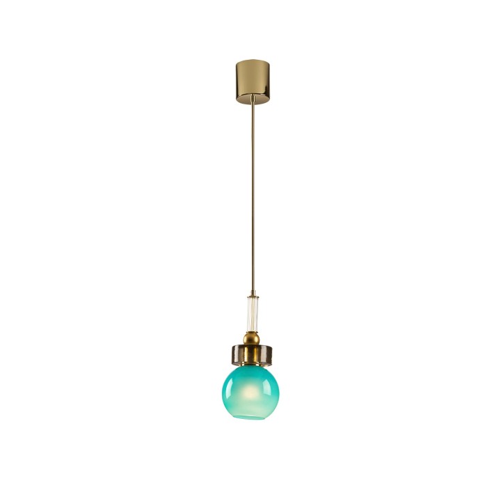 Lolite Etienne Pendant Light - Aquamarine & Transparent