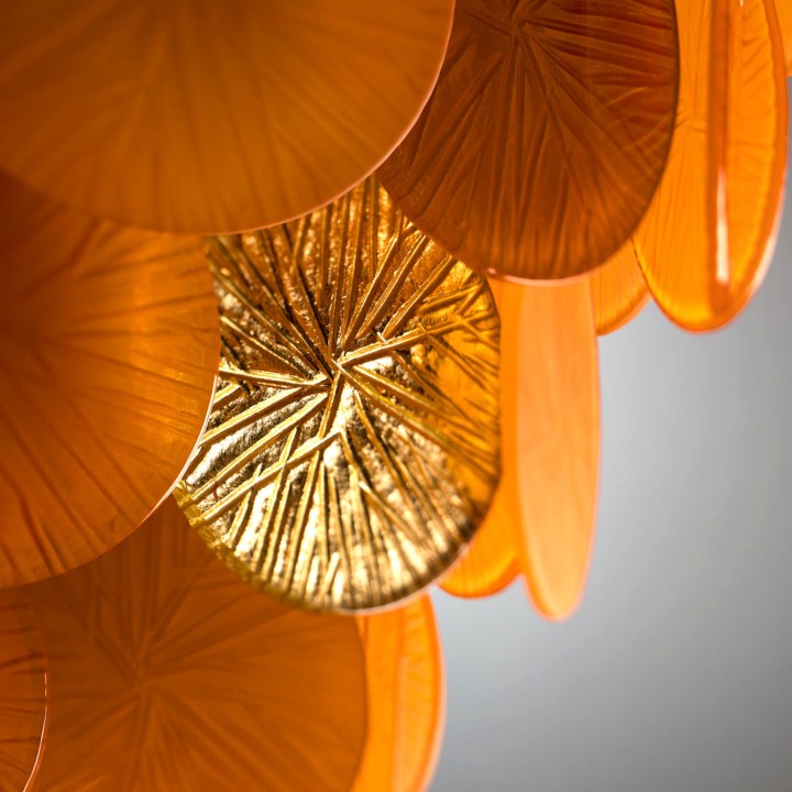 Candy Chandelier - 12 Lights - Mango & Gold