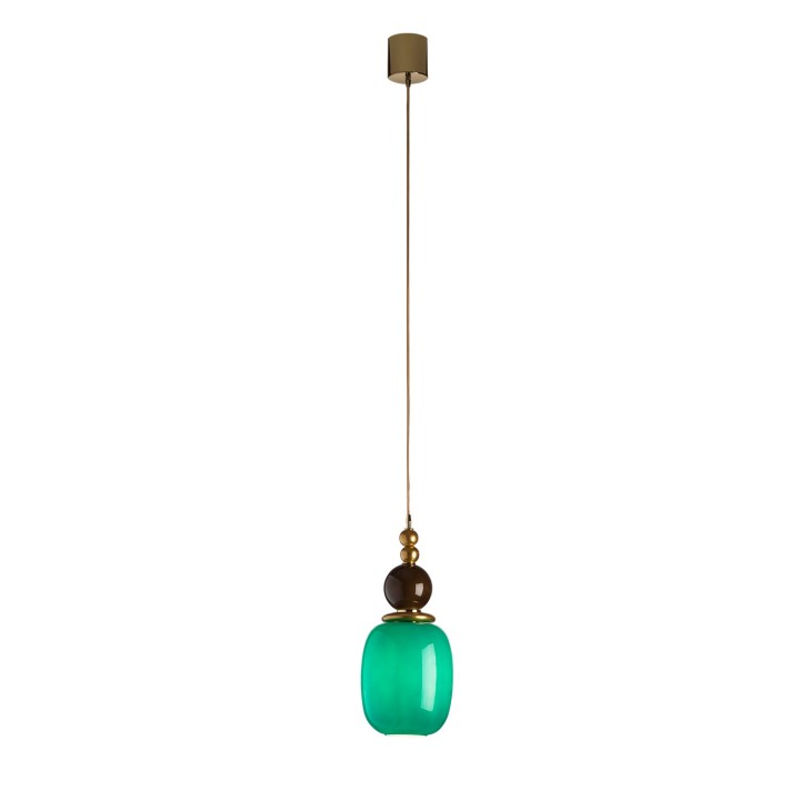 Violette Pendant Light - Green & Gold