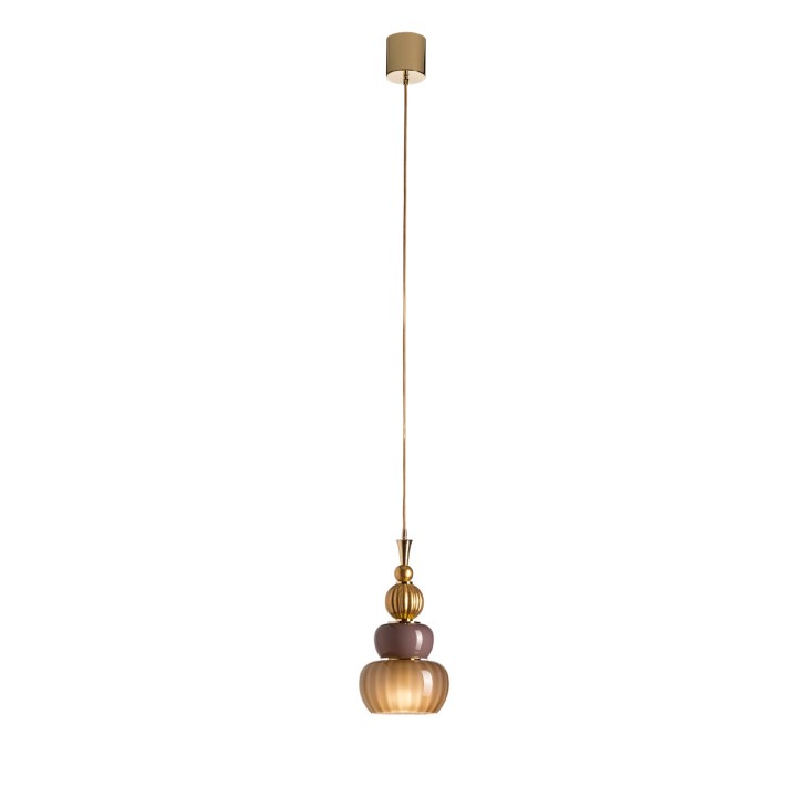 Ginevra Pendant Light - Brown & Gold