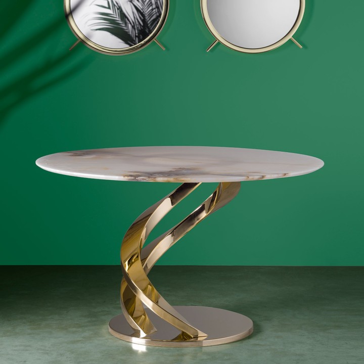 Eclypse Dining Table - Onyx & Gold