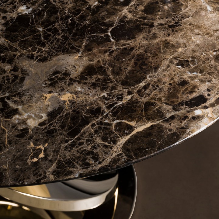 Woman Dining Table - Dark Emperador & Gold