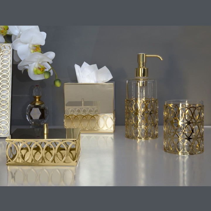 New York Gold Bathroom Set