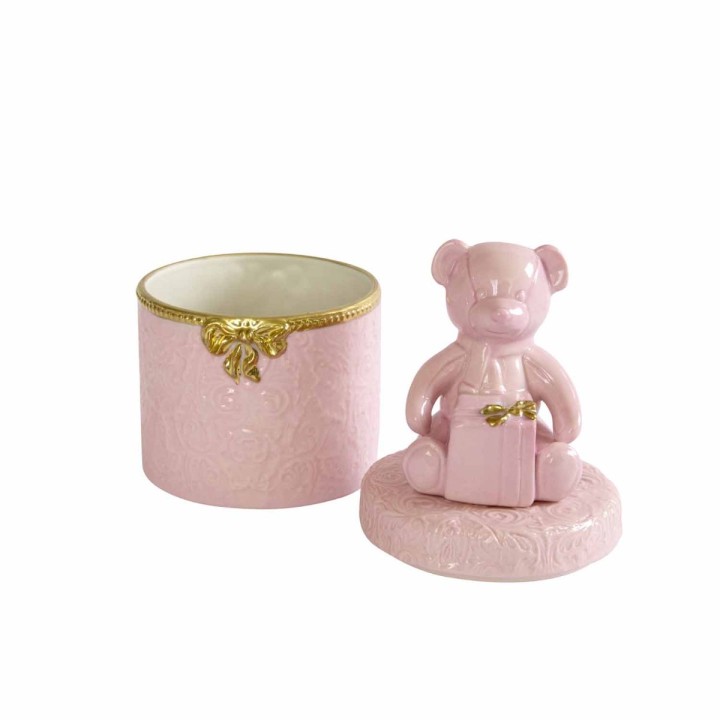 Baby Teddy Trinket Box - Pink